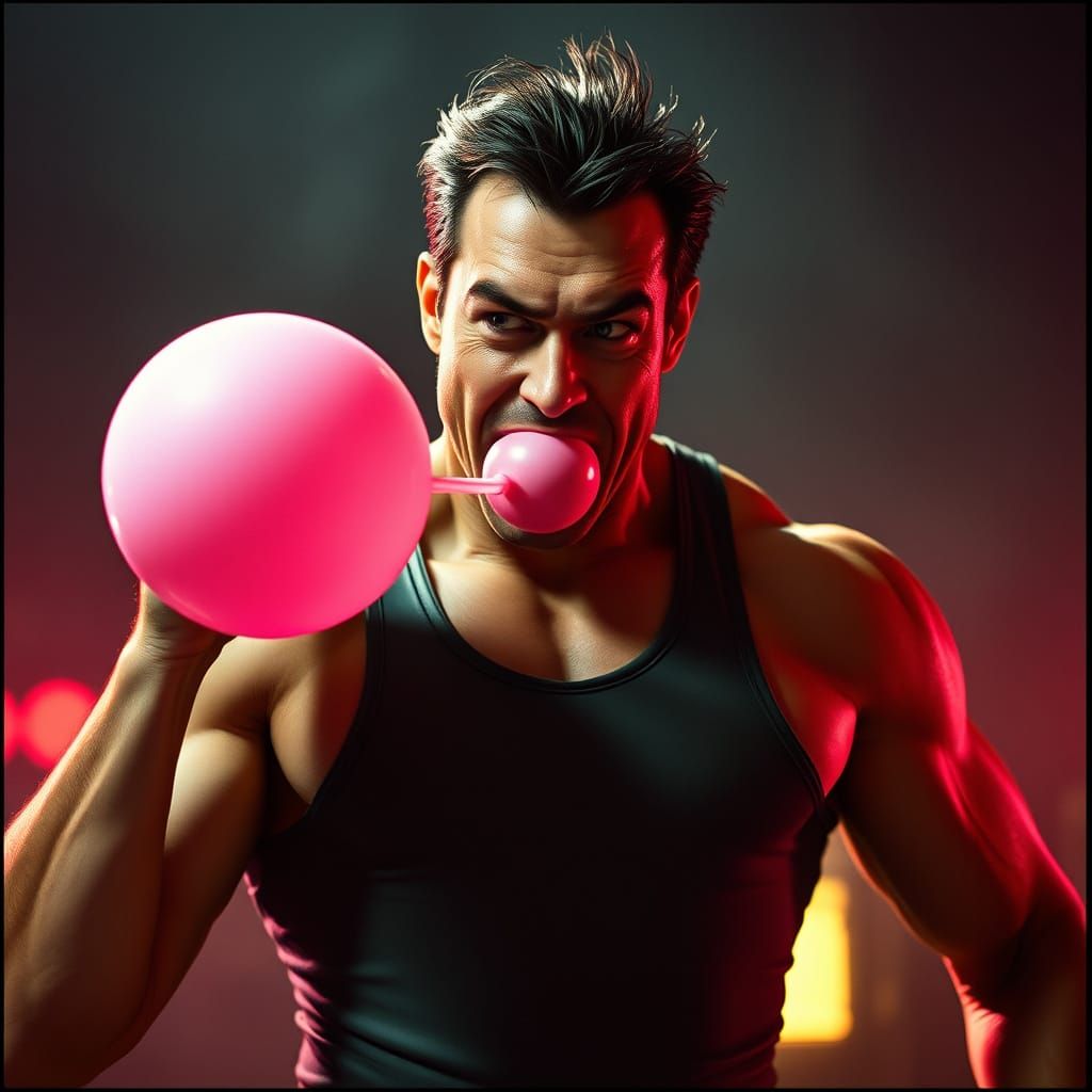 Mister Popper: A Villain's Cheeky Bubble Gum Burst