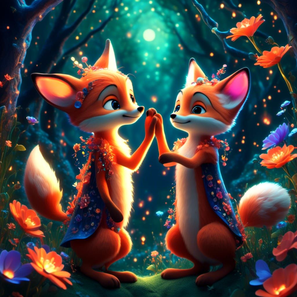 Foxes Dancing