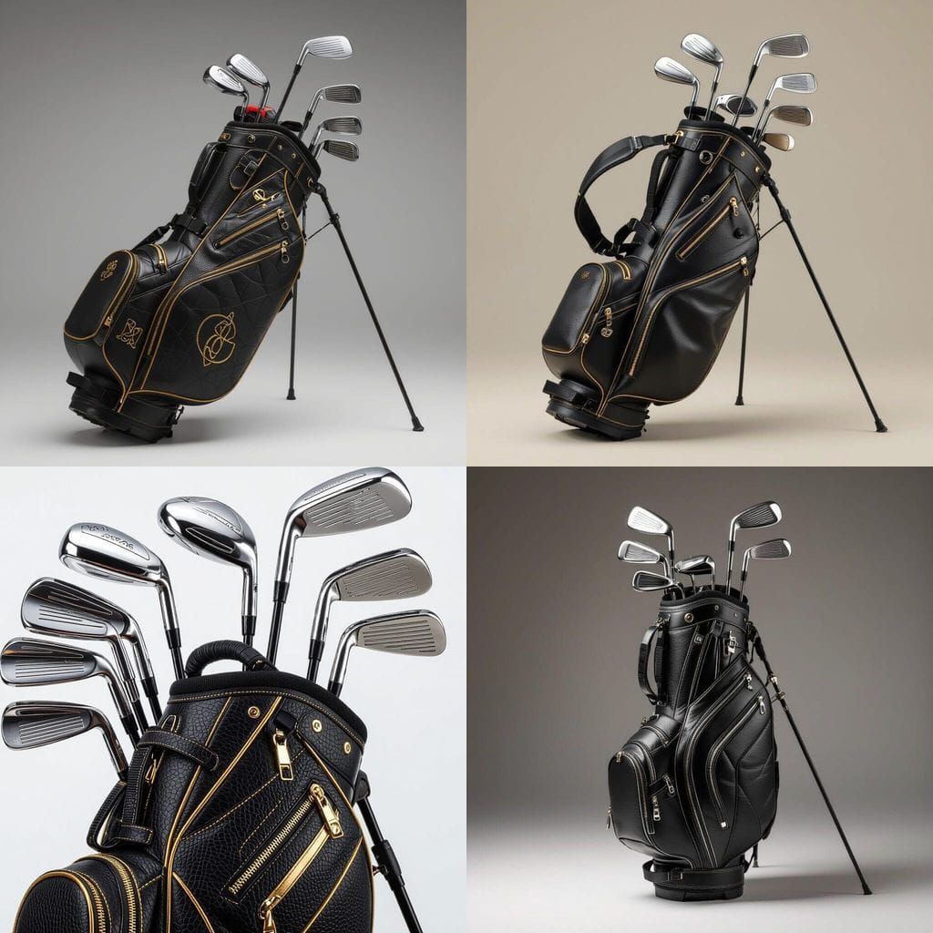 Luxury Golf Bag with Full Set of Realistic Clubs