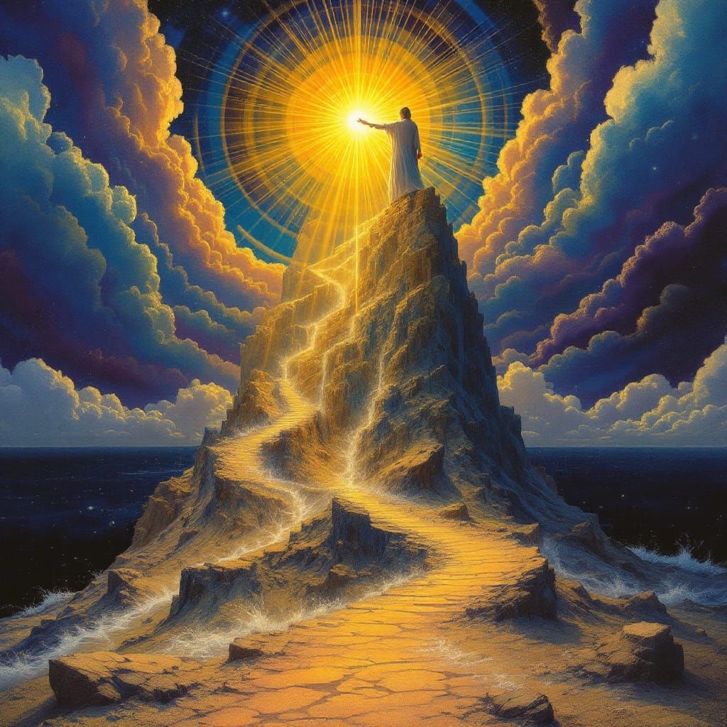 Radiant Cosmic Dawn in Vibrant Colors