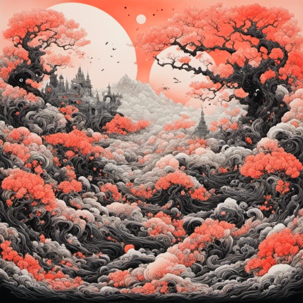 Abstract Swirling Pattern Design