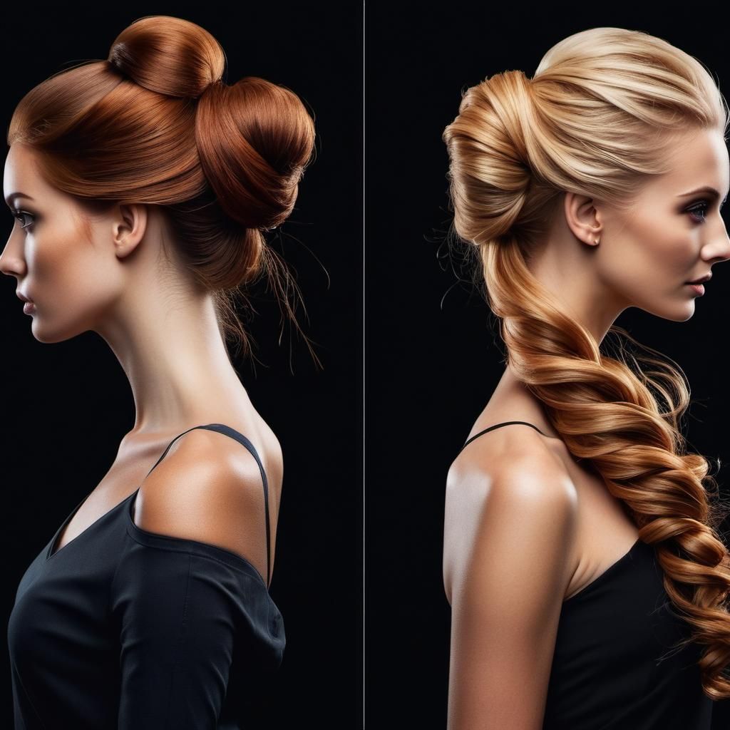 Girls Back to Back in Profile