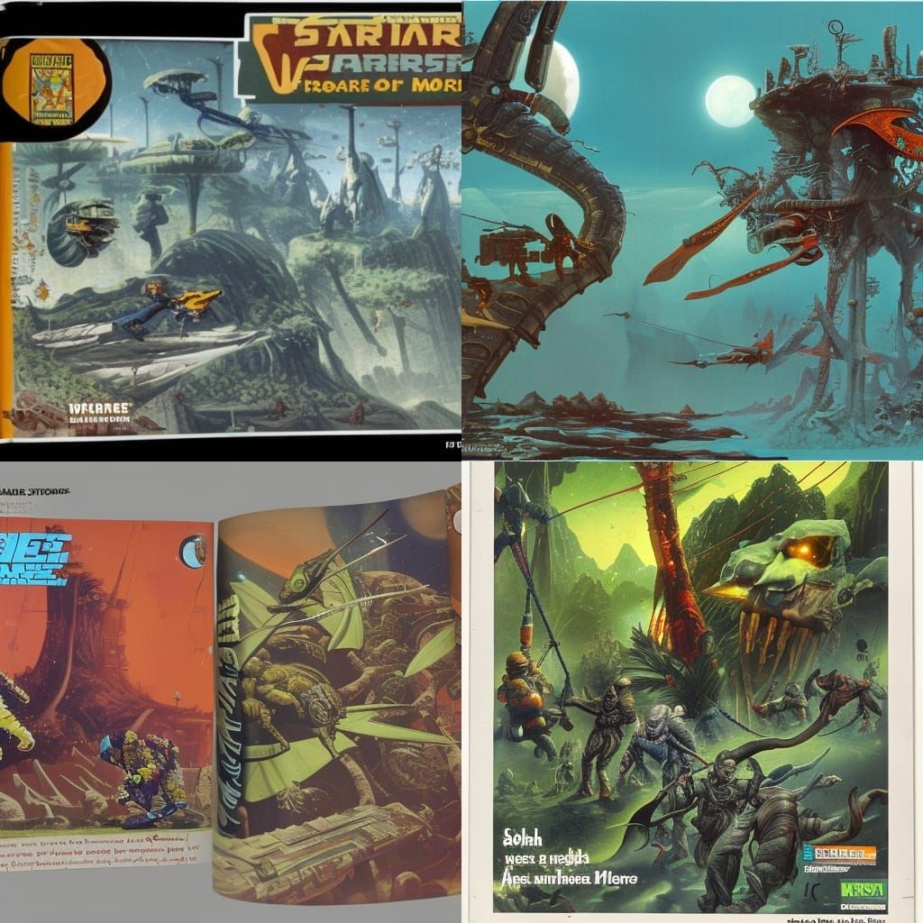 Yazarian Warlords Battle Sathar Aliens on Jungle Moon