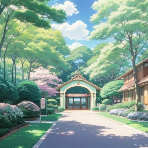 Anime Key Visual in Ghibli Style
