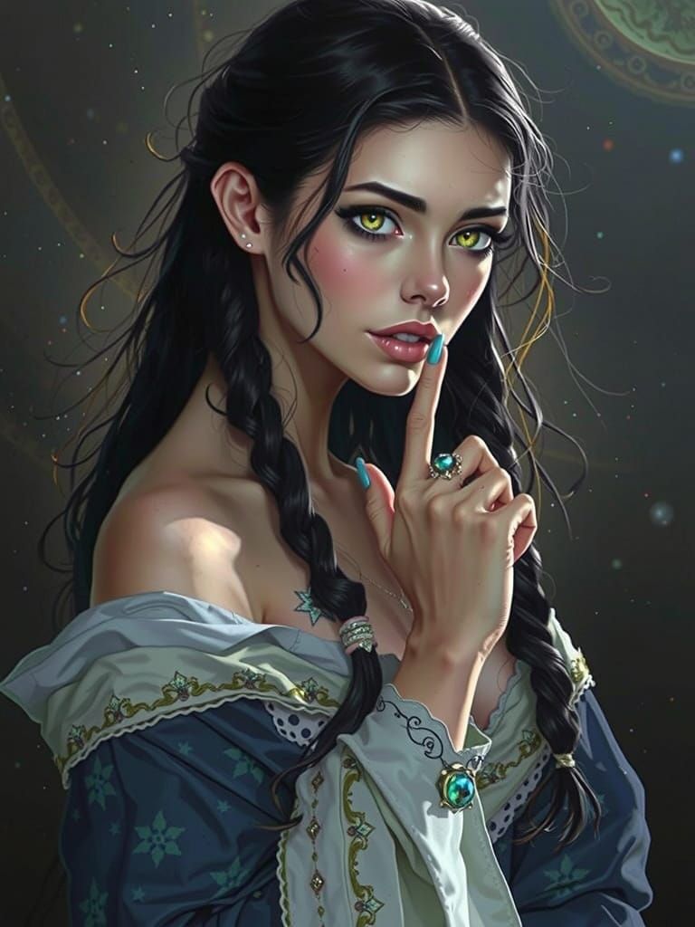 Golden Sorceress in Mystic Temple