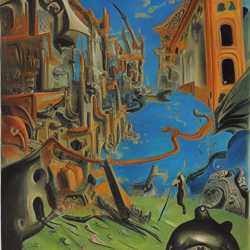 Anime Samurai Mice vs Medieval Frogs in Surreal Castle