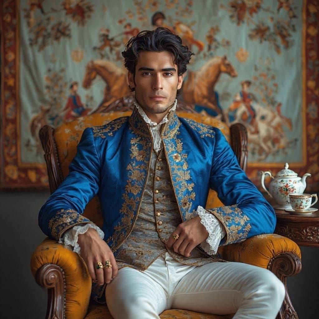 COBALT EMBROIDERED DRESS