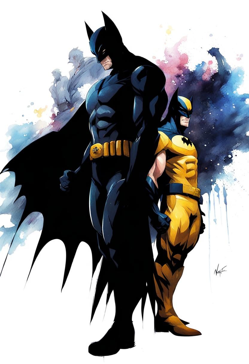 Wolverine and Batman: Anime Style Team Up