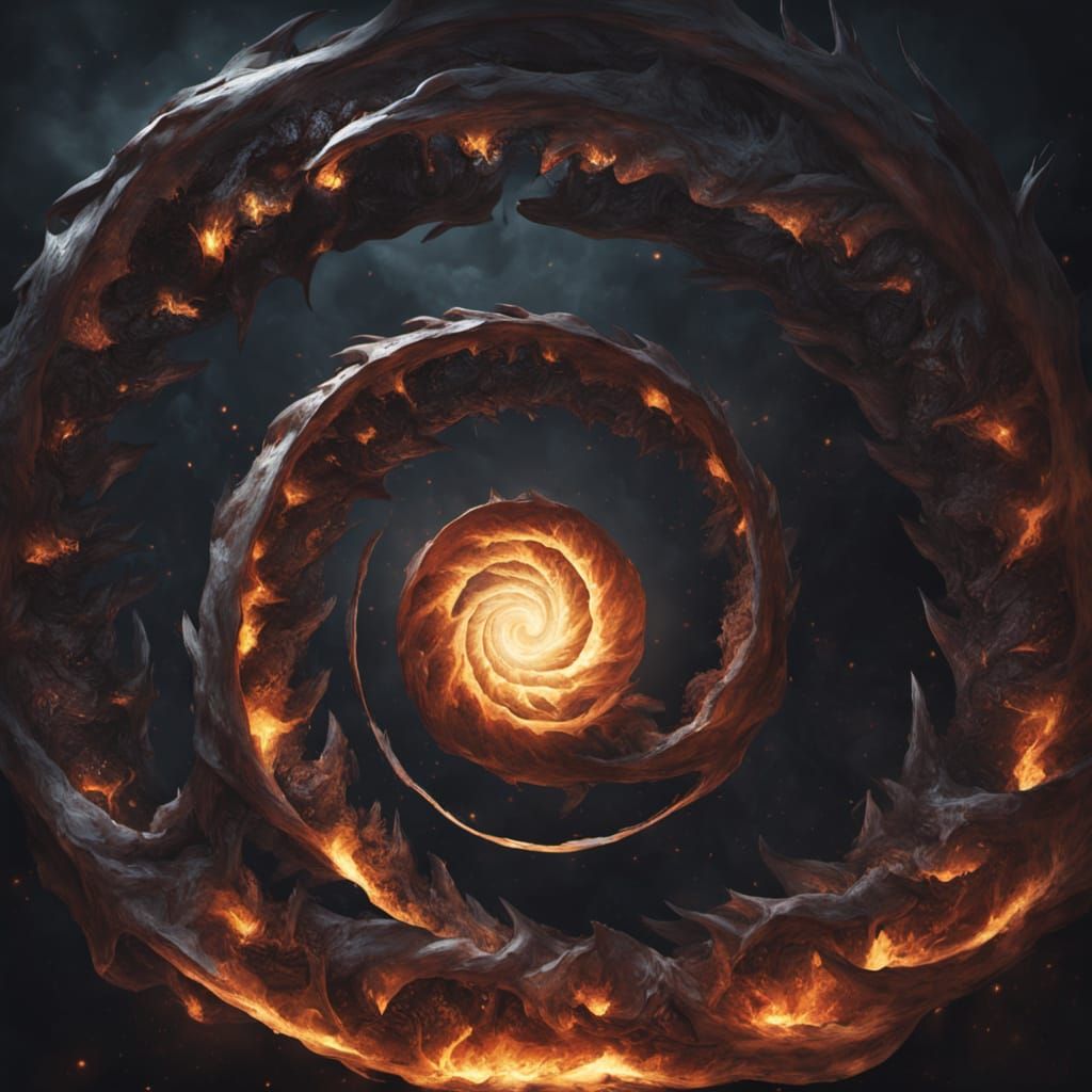 Surreal Portrait of Radiant You in a Protective Spiral
