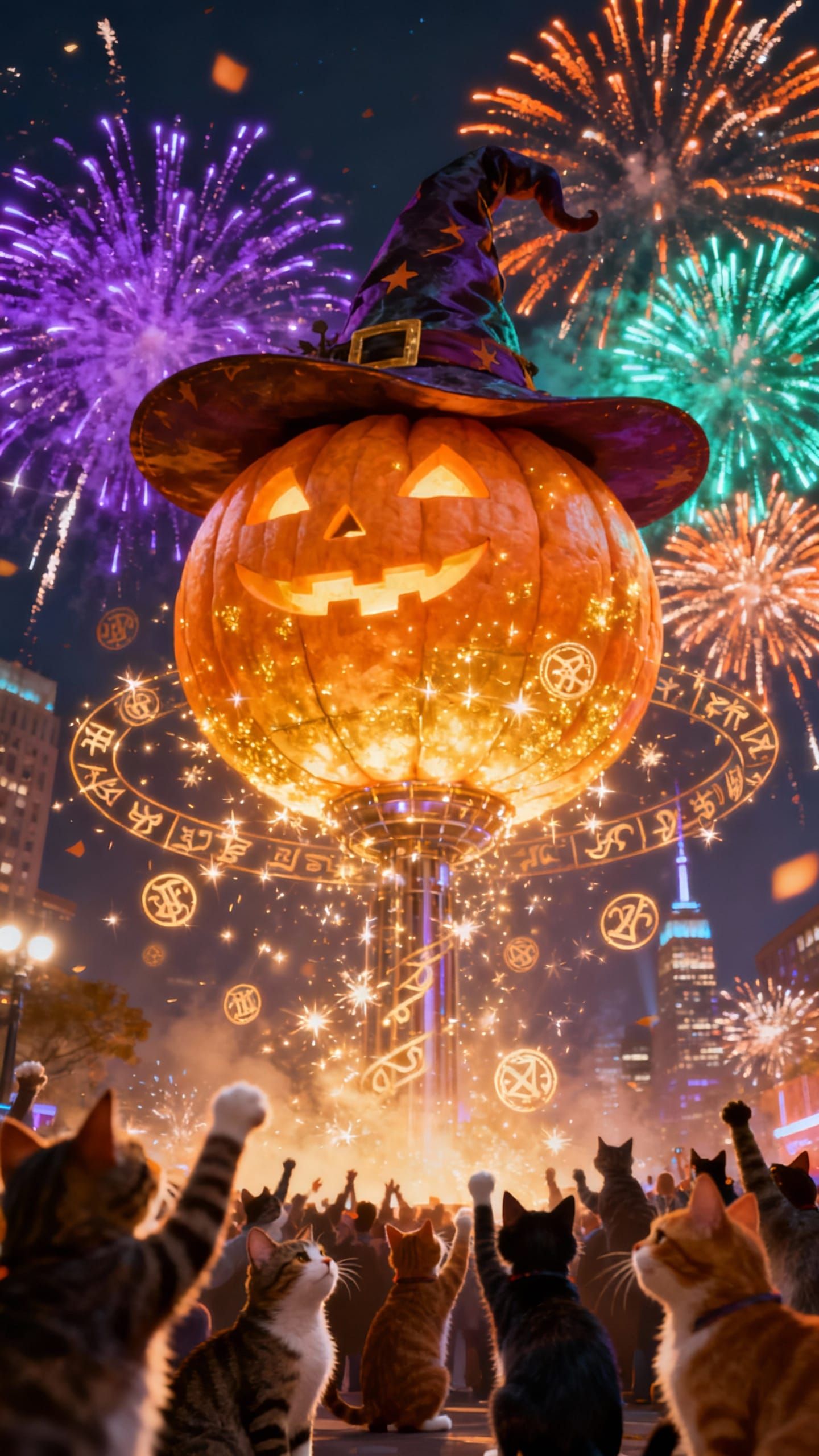 Magical Times Square Pumpkin Ball Celebration