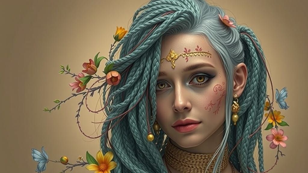 Ethereal Herbalist in Muted Elegance