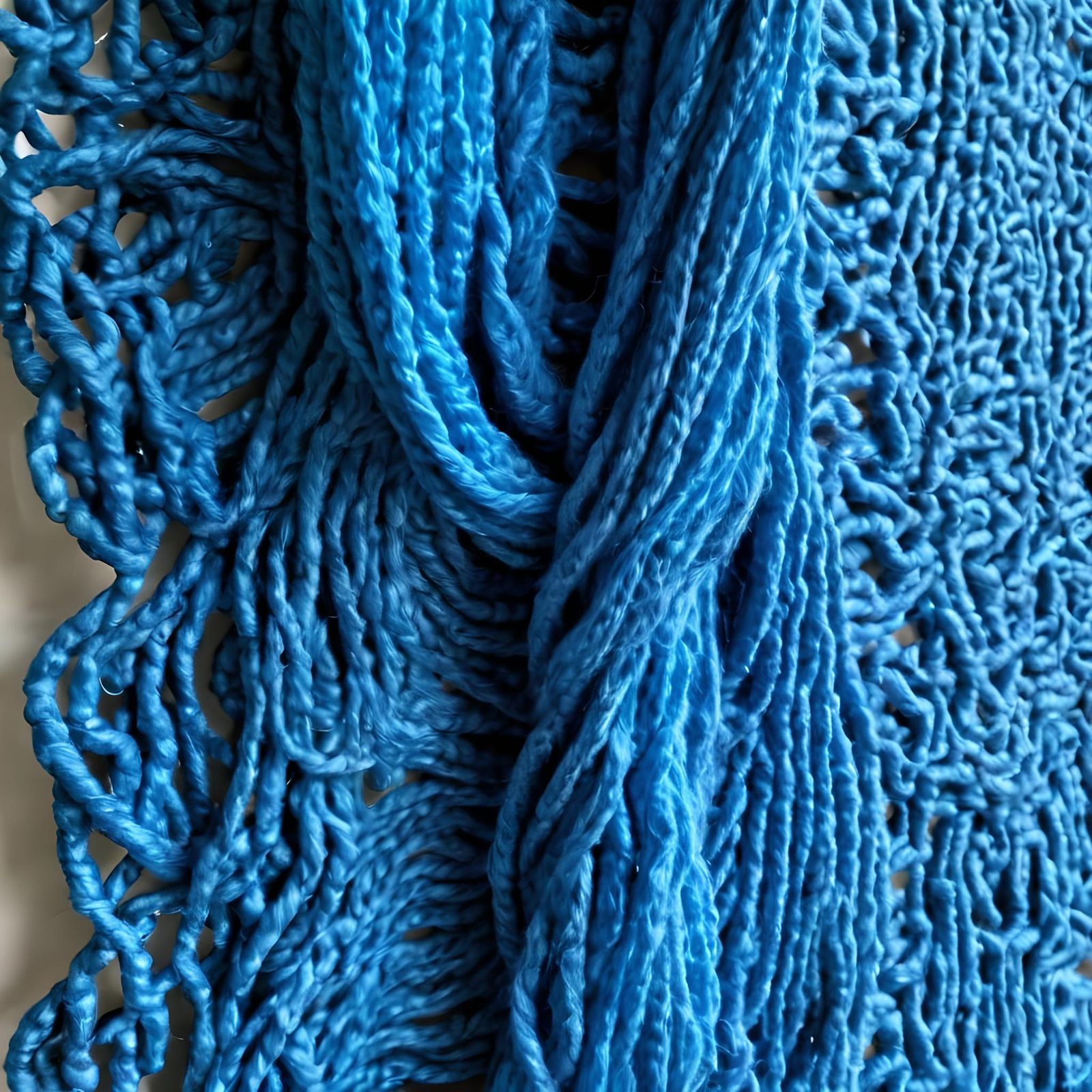 Colorful Yarn Wall Art Sculpture on White