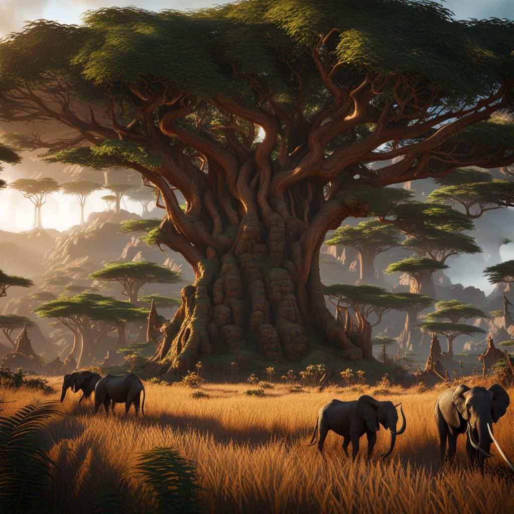 Epic African Landscape in 3D Game Style