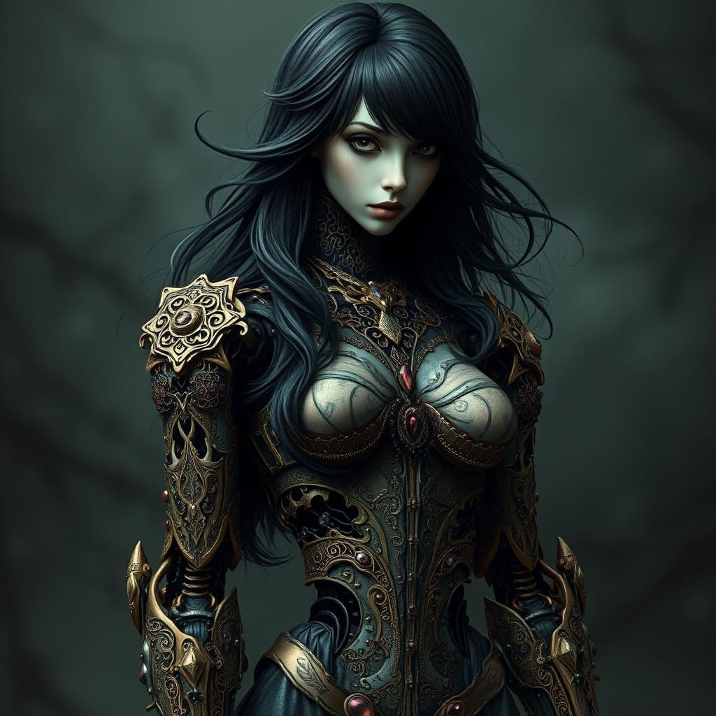 Cyberpunk Gothic Robot Maiden