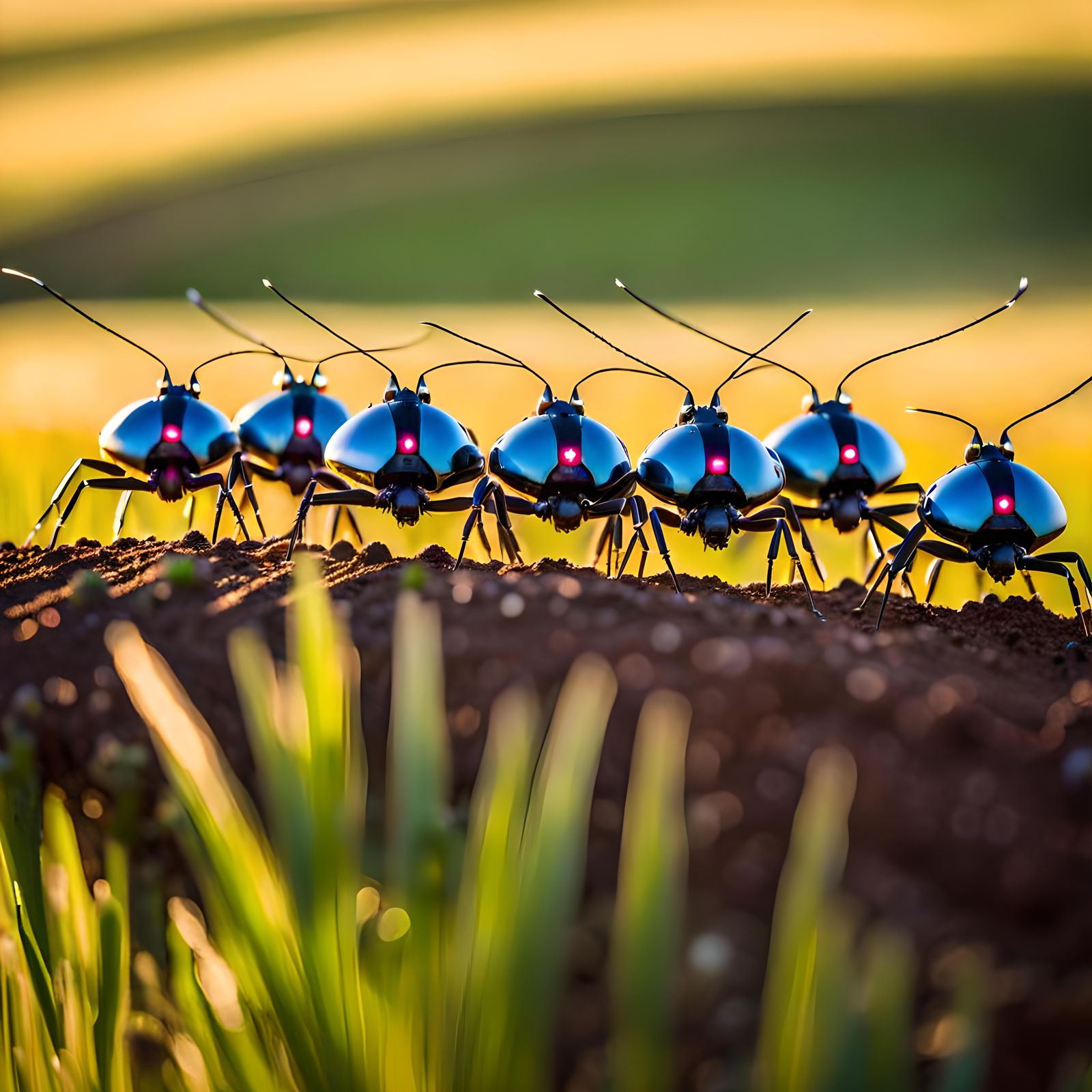 Cyborg Ants March Across Nebraska Farmlands