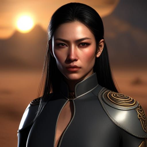 Martial Arts Fighter Portrait in Hyperrealistic Style