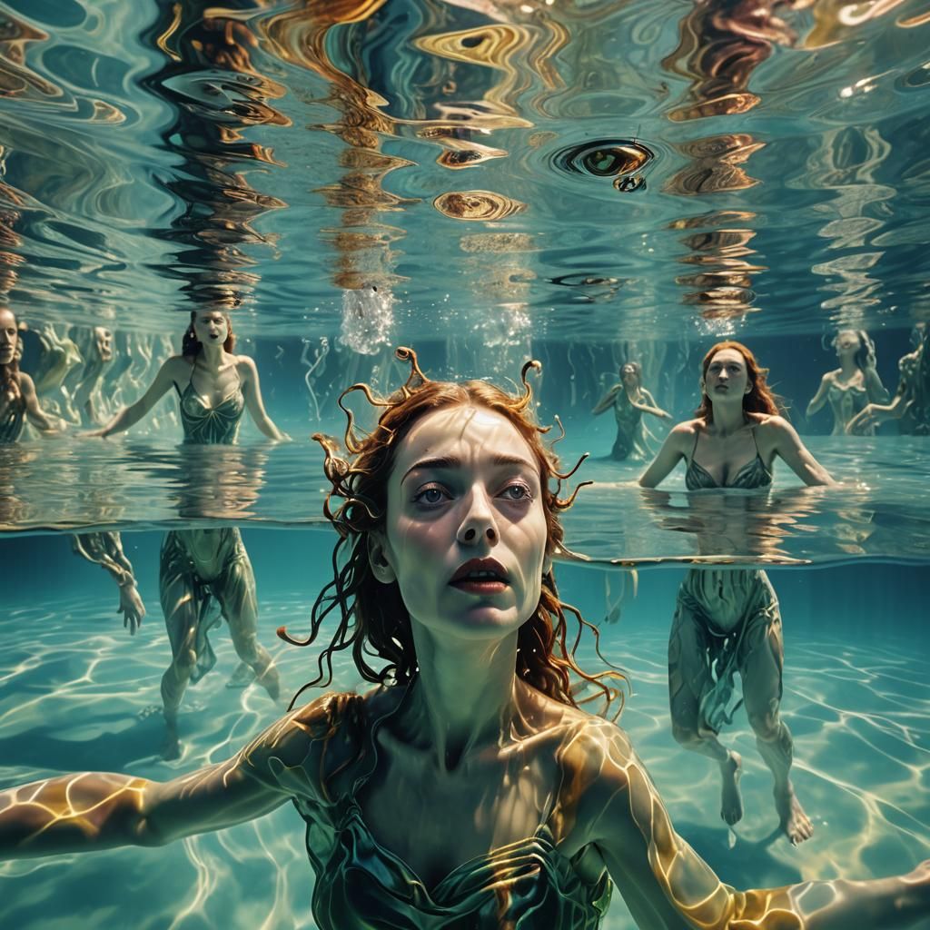 Surreal Naiads Rising from the Water