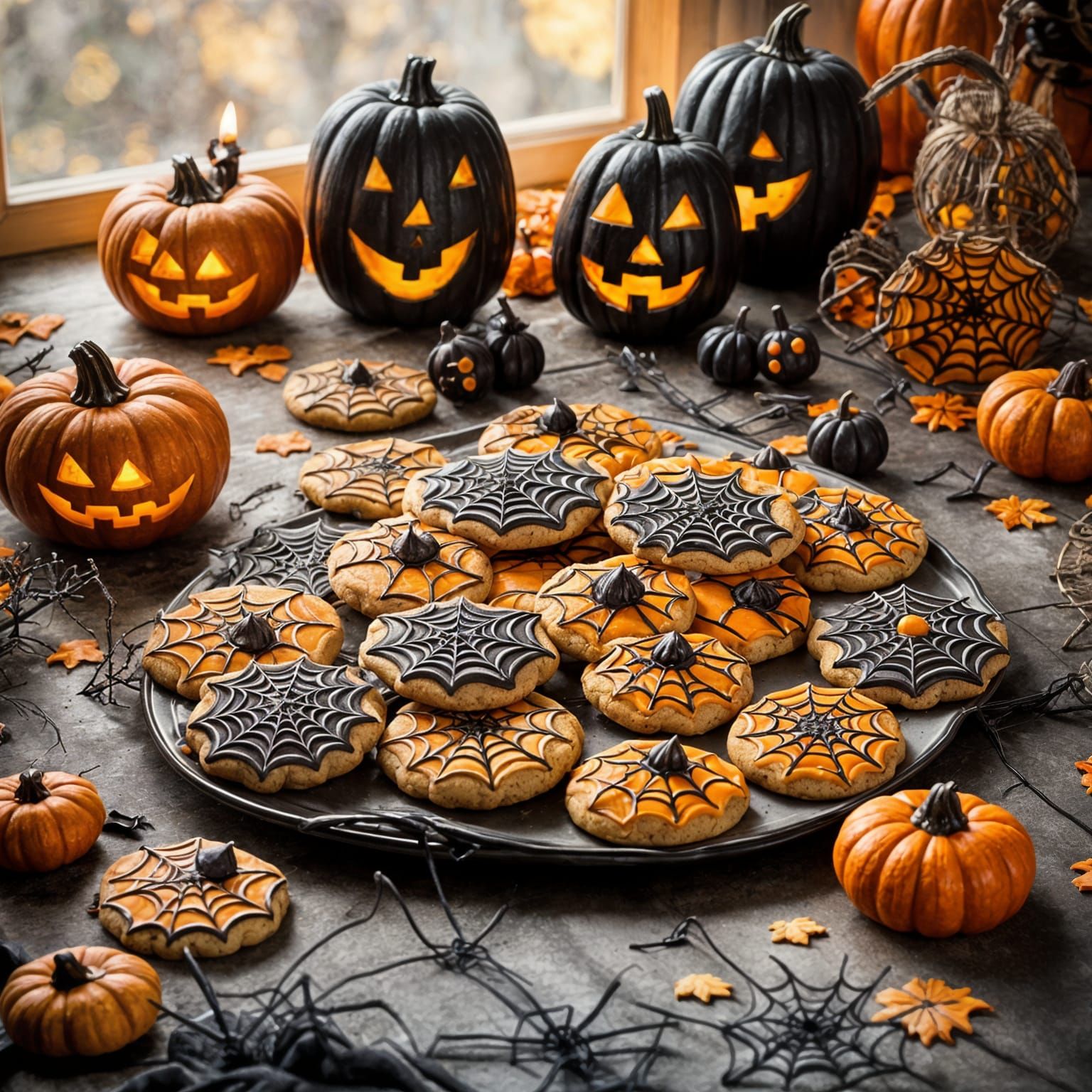 Spooky Halloween Cookies on a Platter