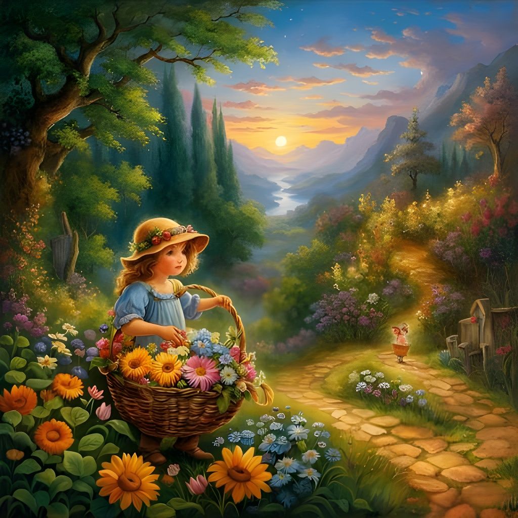 A Basket Full Of Flowers