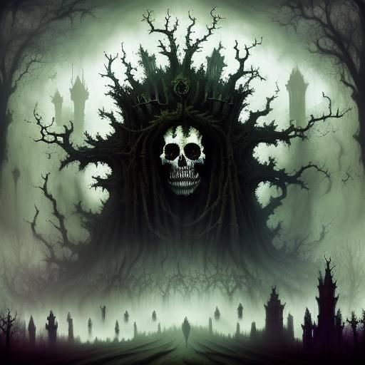 Oaken King: Spooky Rococo Horror Art