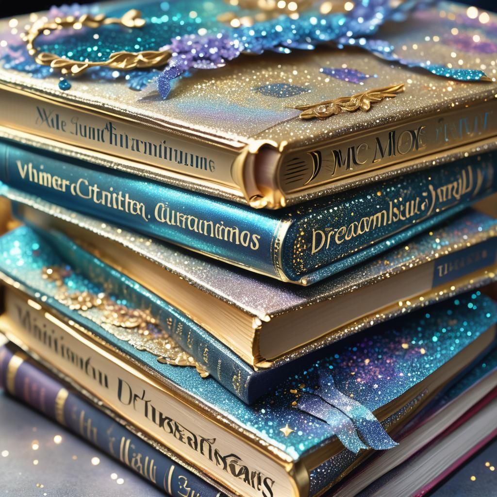 Luxurious Glitter Books with Iridescent Colors