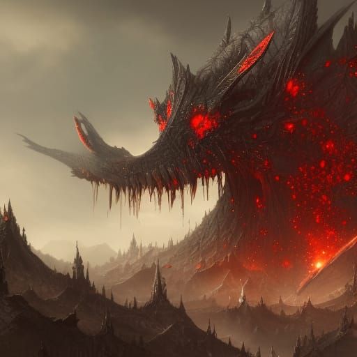 Detailed Matte Painting of a Fantastical Wall