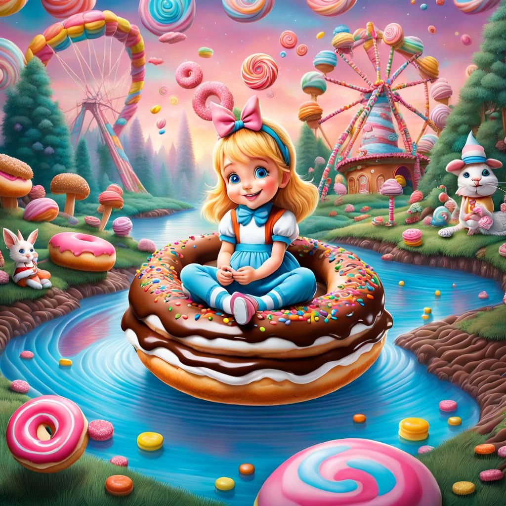 Adorable Alice in Candy Wonderland