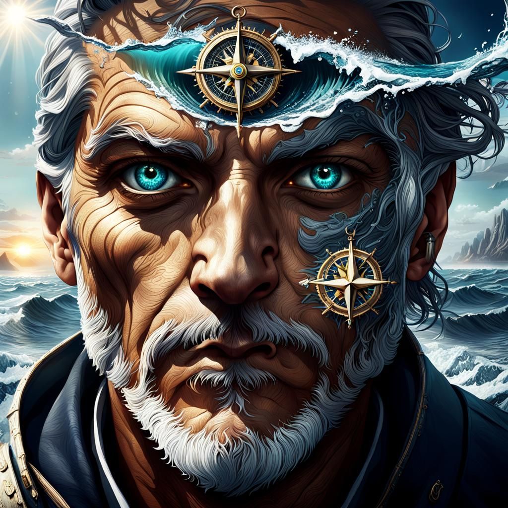 Silver Tide: Fish School in Epic Ocean Scene