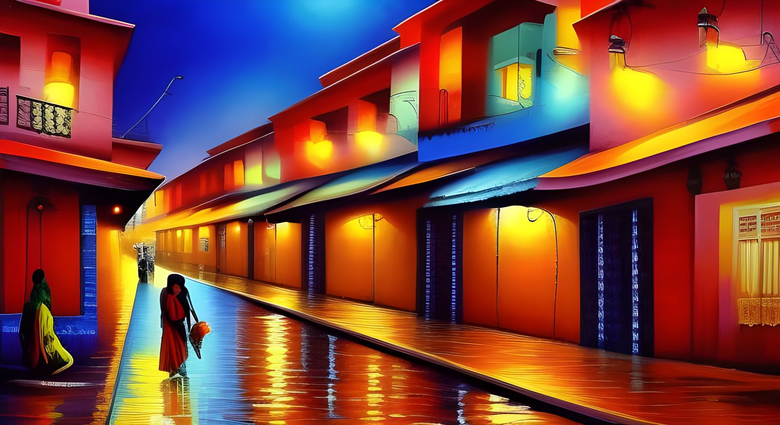 Good Night NC #201: Night In India: Kerala Mural #9