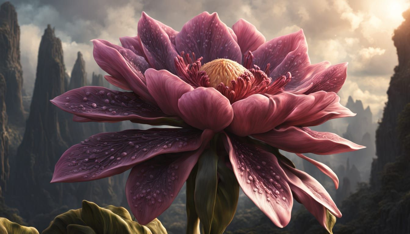 Genesis Flower: Hyper Realistic Digital Matte Painting