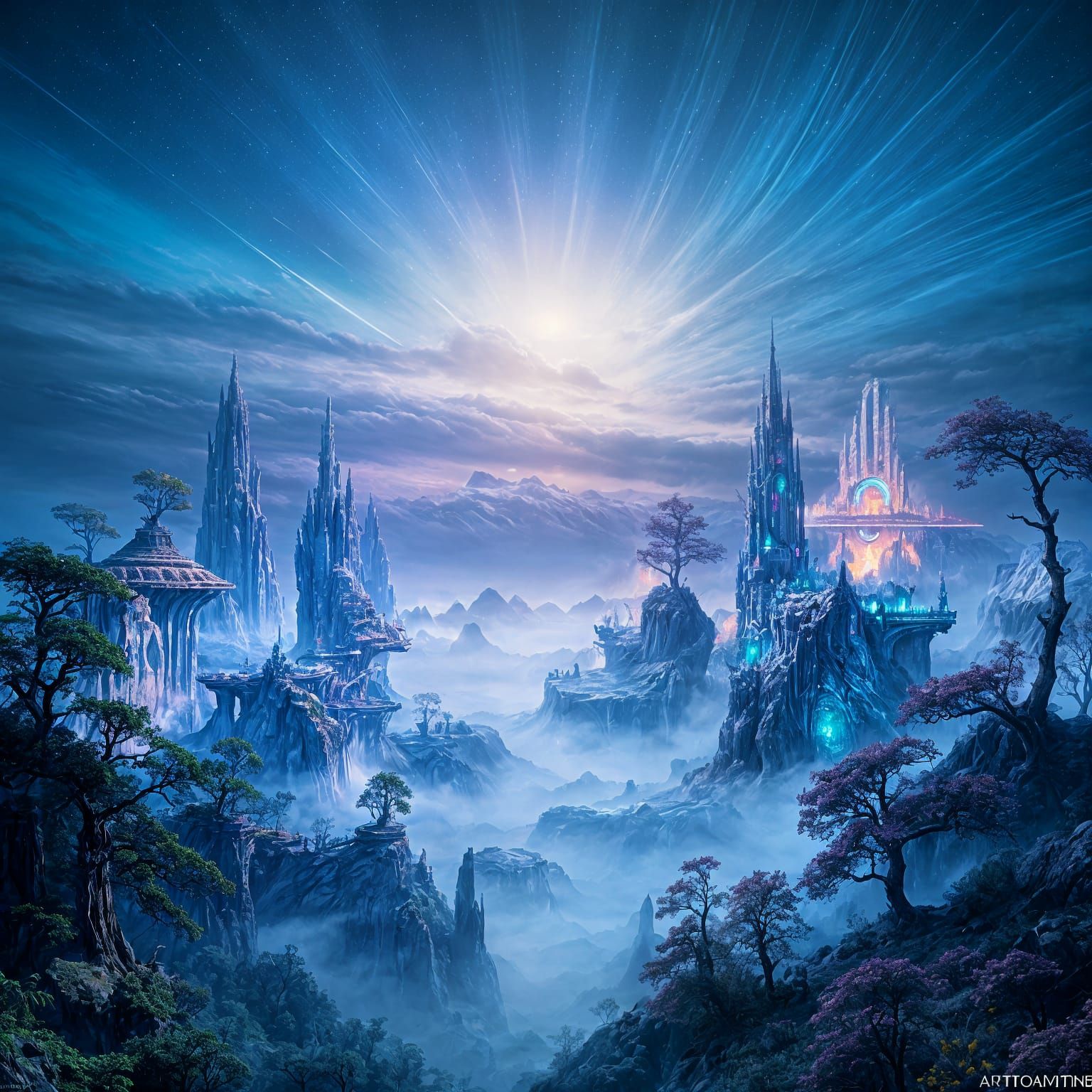 Fantastical Matte Painting in Deep Color