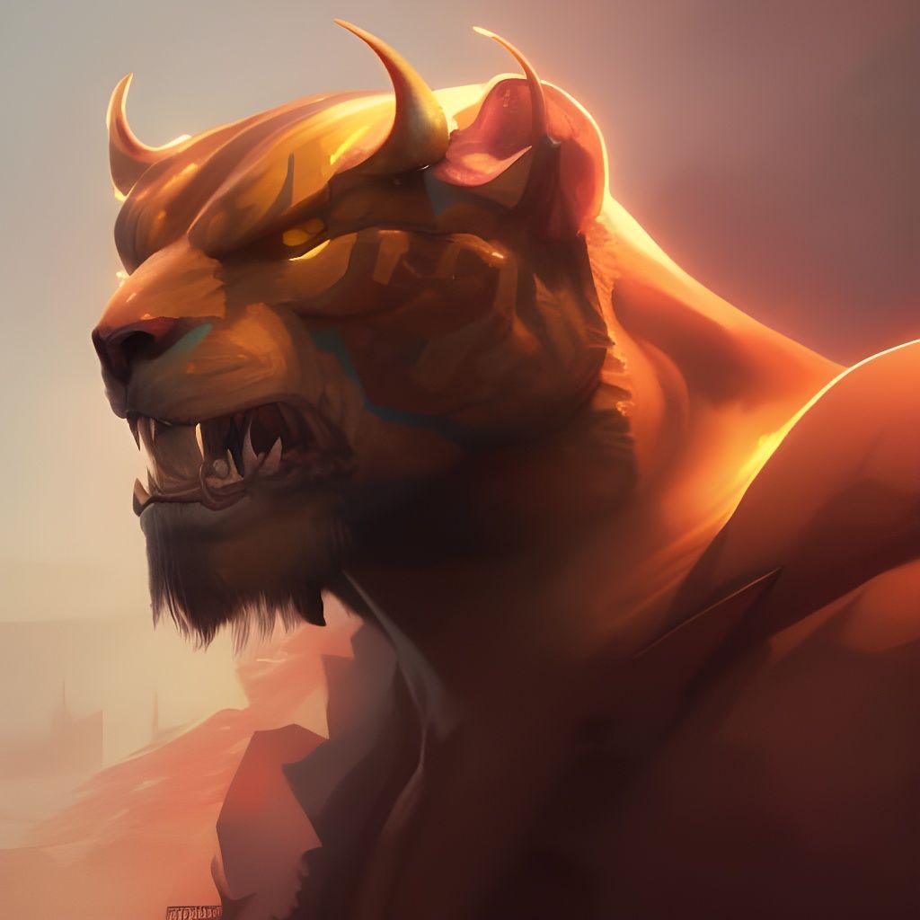 Detailed Sabertooth Hero Portrait in Unreal Engine 5