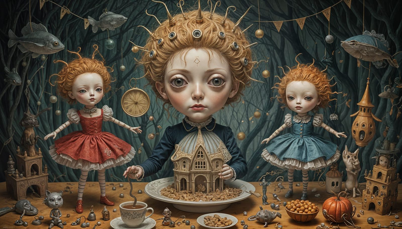 Surreal Bellmer Dolls in Nicoletta Ceccoli Style