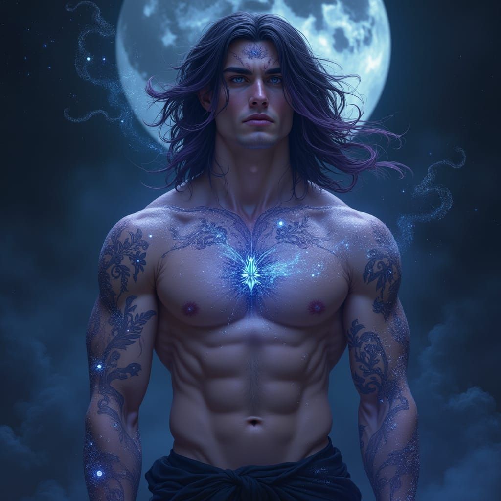 Chiseled Lunar Prince Radiates Dark Energy