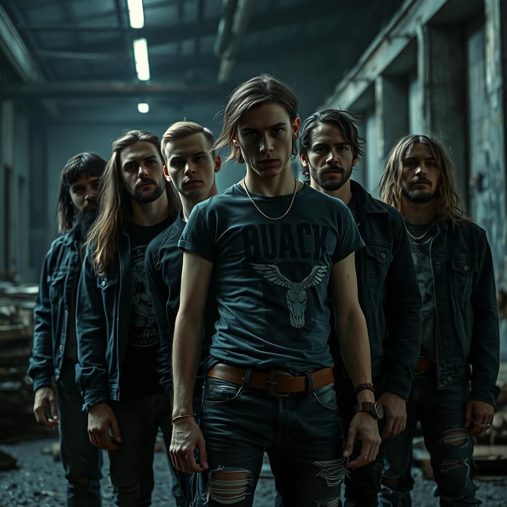 Moody Portrait of a Young Band in Urban Decay