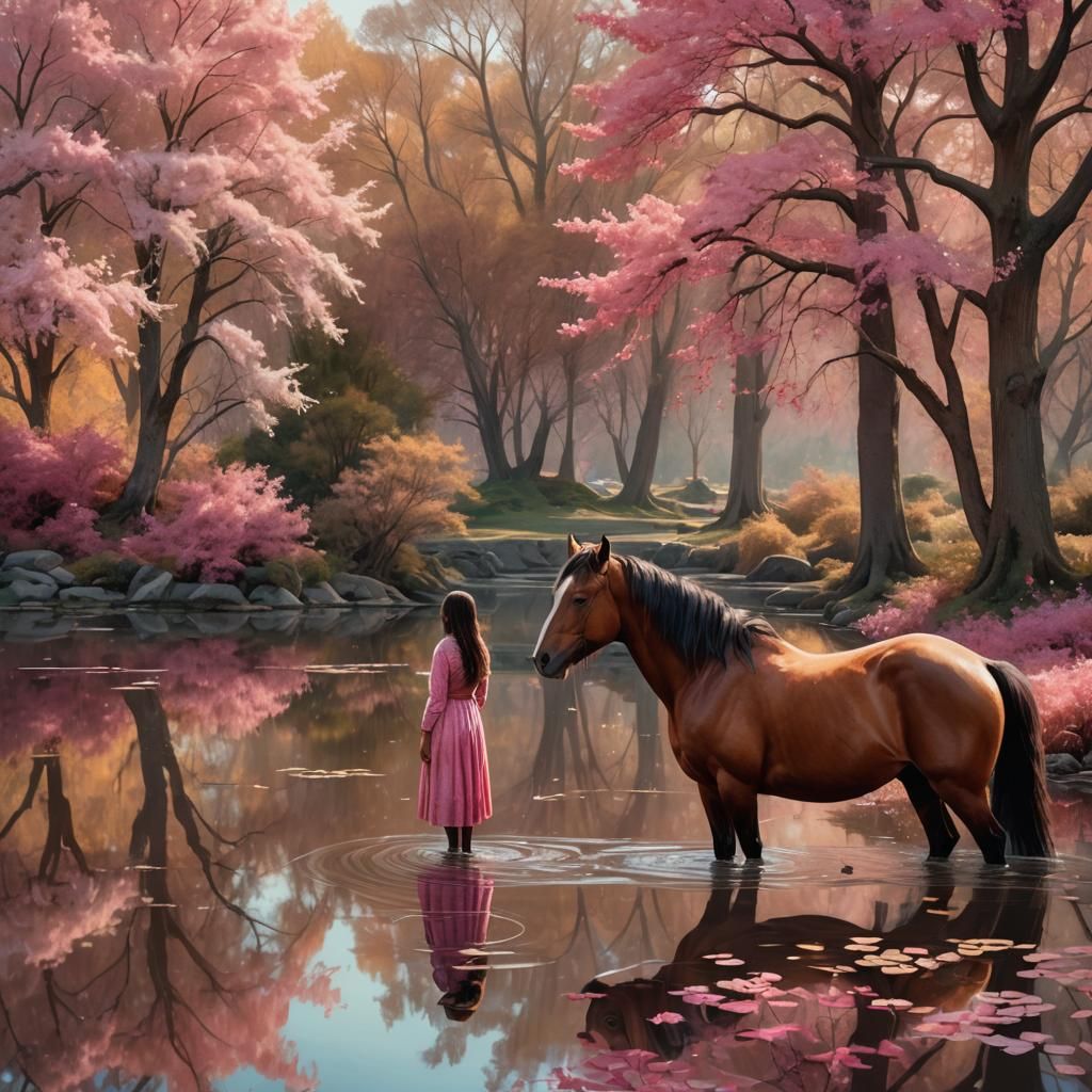 Centaur in Dreamy Impressionist Landscape