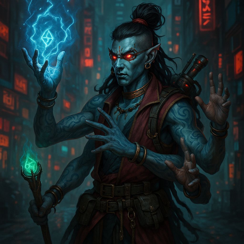 Shadowrun Male Nartaki Spellcaster