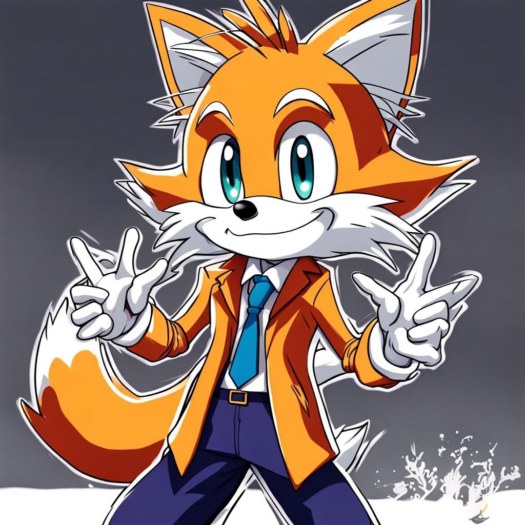 Tails as a Professor in Anime Style