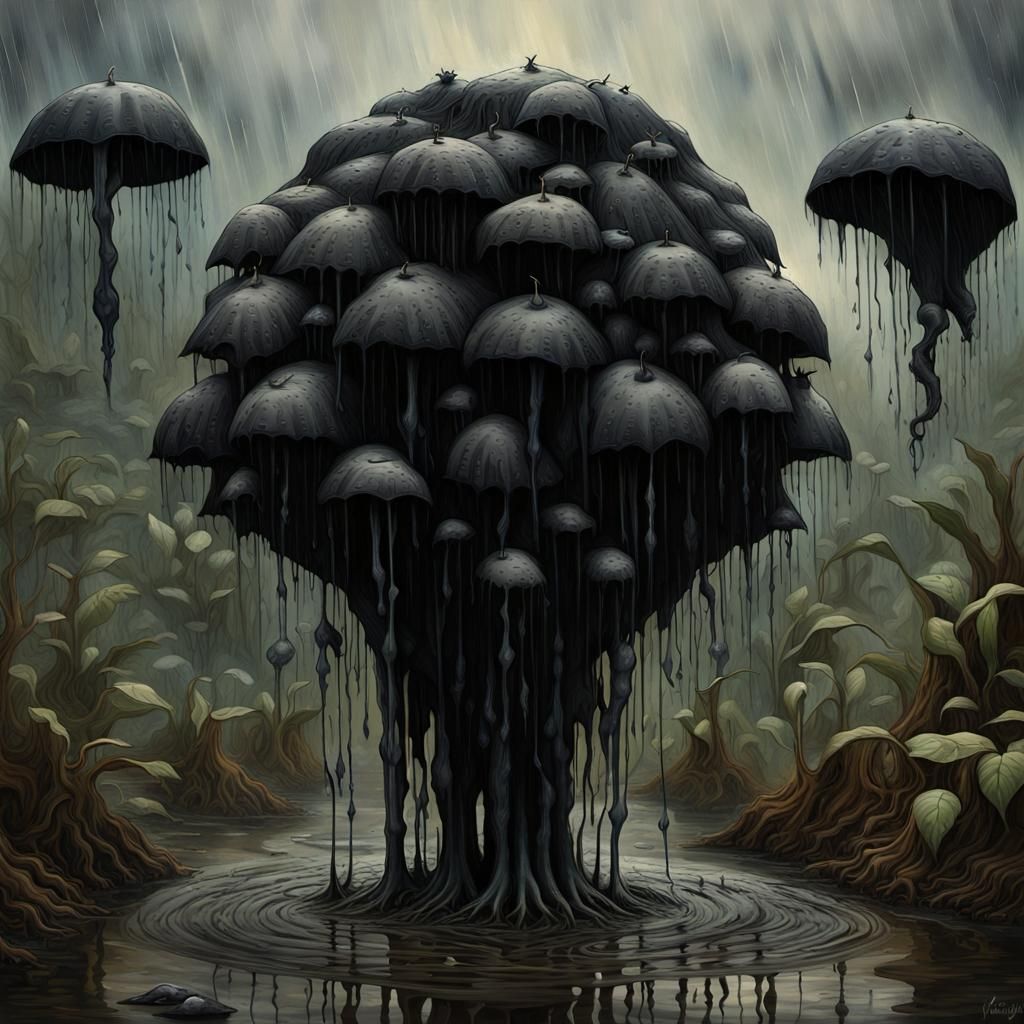 Apocalyptic Black Rain Creates Mutated Swamp