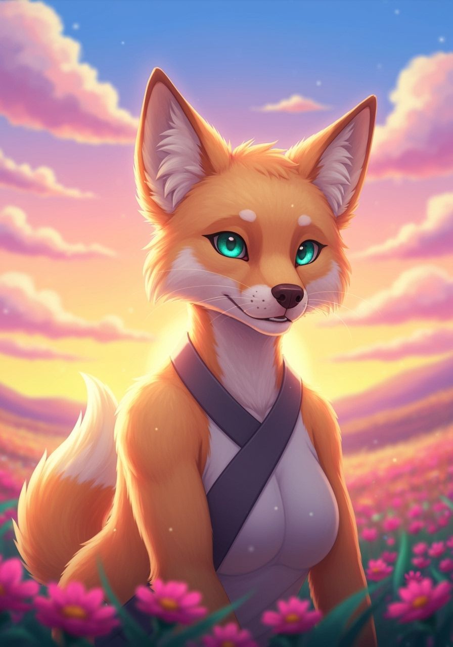 Foxgirl's Peril: Head Trapped in a Giant Apple