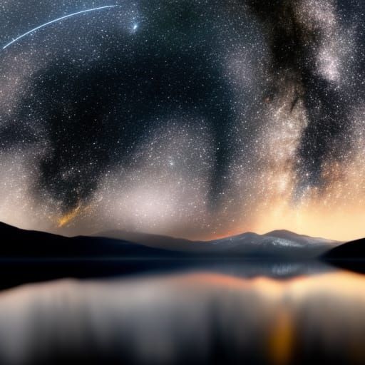 Ethereal Night Canoeing: Rococo Oil Painting