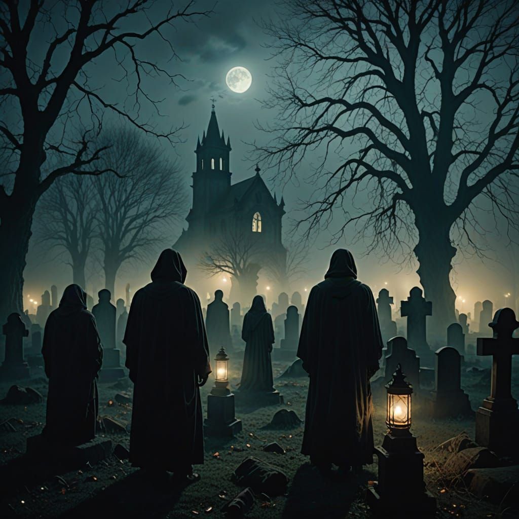 Ethereal Gothic Ghosts Rise from the Graveyard