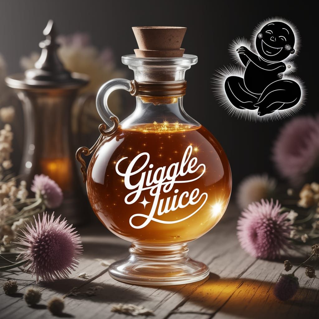 Vintage Potion Bottle in Elegant Whimsy Style