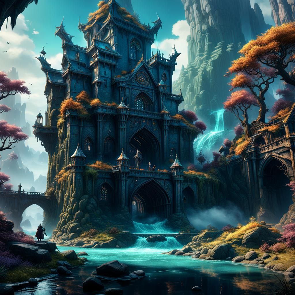 Fantastical Hirola Antelope: Detailed Matte Painting