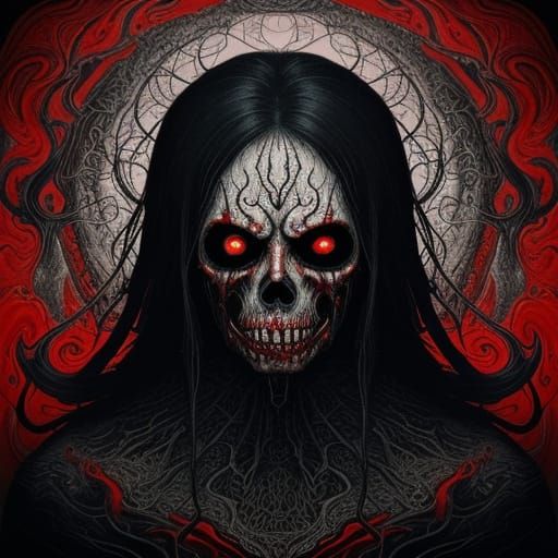 Watercolor on canvas. Close-up shot. A tormented soul screams in agony, their face contorted in a mask of rage