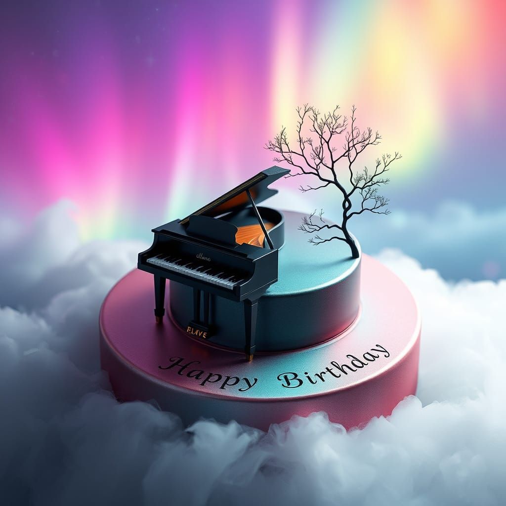 Celestial Birthday Cake in Iridescent Colors Inspired by Dre...