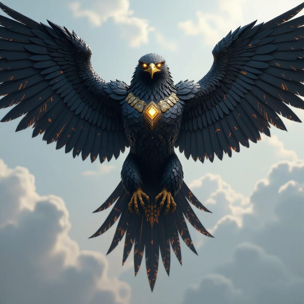 Eagle-Reptilian Overlord with Cryptoglyphs