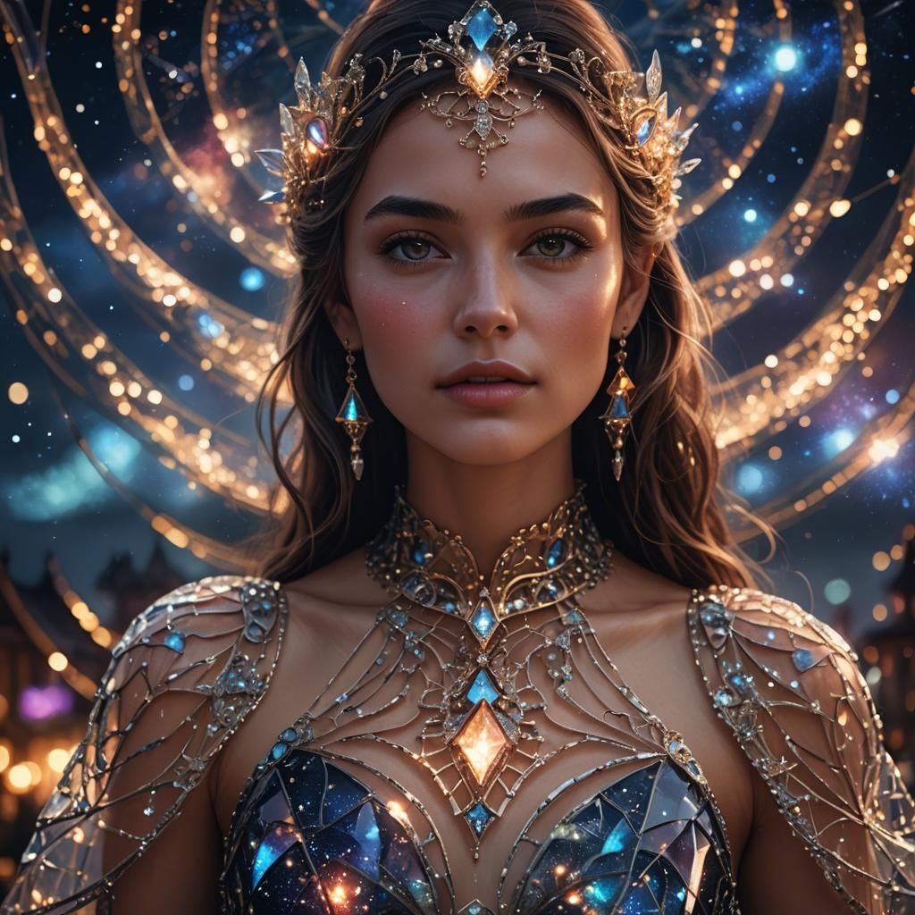 Woman in Glass Dress: Fantasy Concept Art