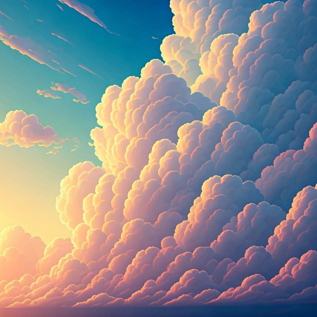 Luminous Nacreous Clouds in Dreamy Pastel Palette