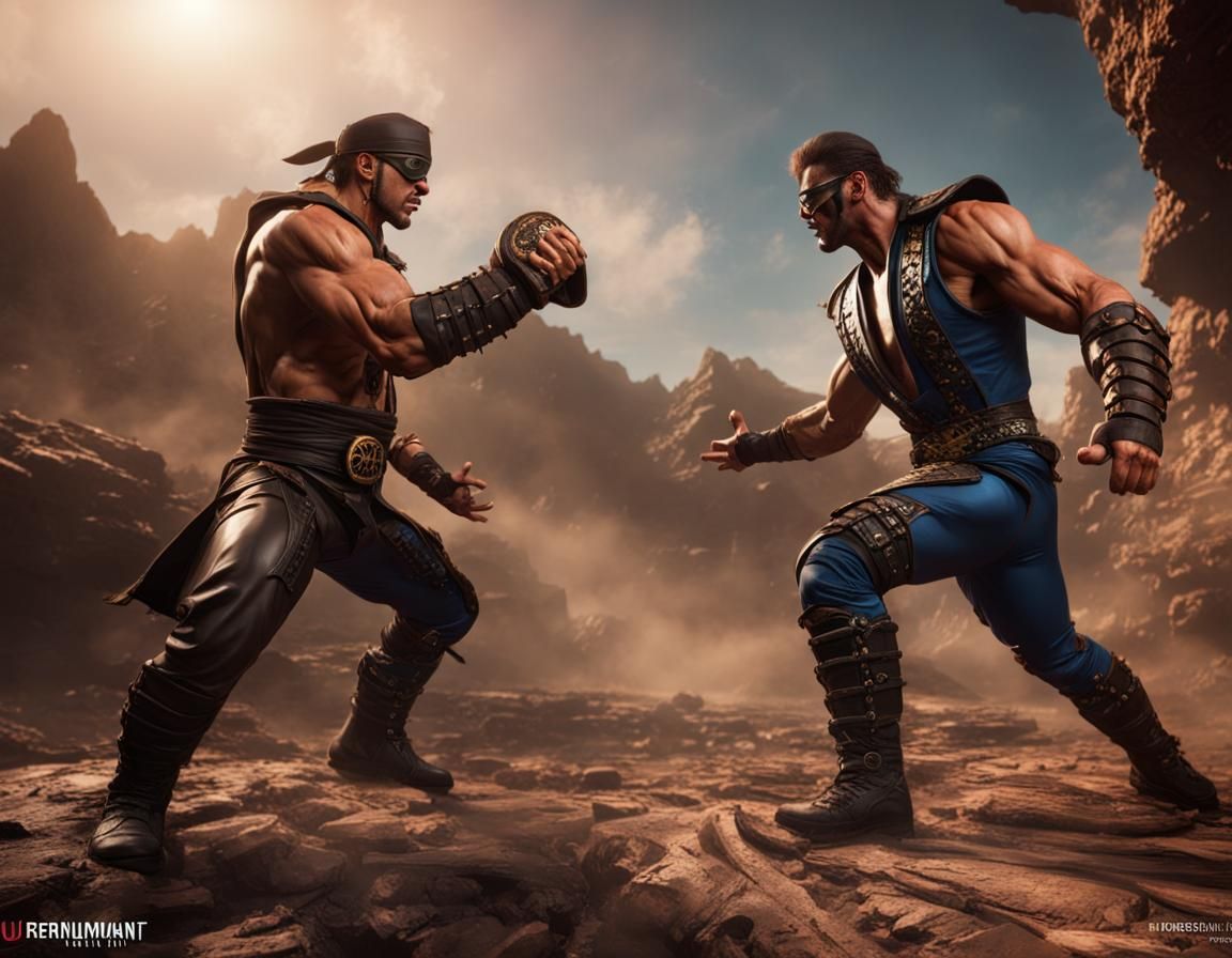 Erron Black vs Johnny Cage in Mortal Kombat Style